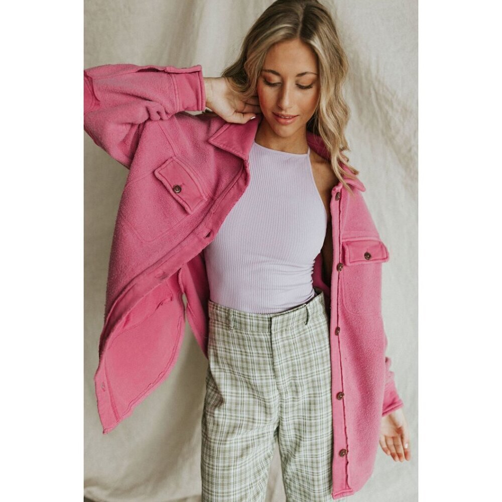 FREE PEOPLE We the Free Ruby Jacket in Pink Envy Size Small